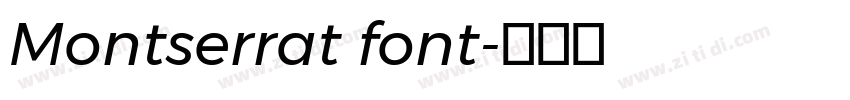 Montserrat font字体转换